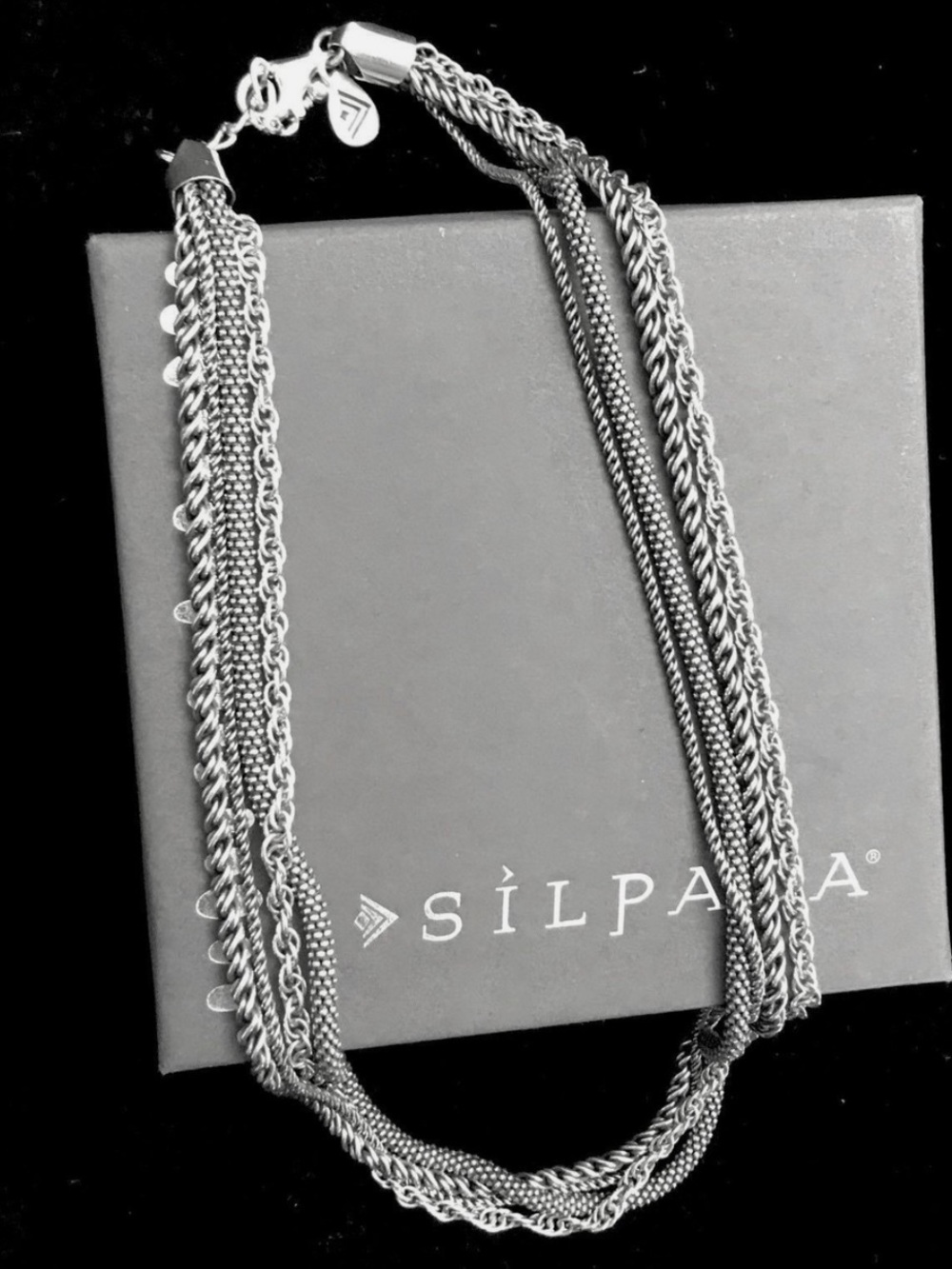 Silpada Multi-Strand Silver Chain Necklace